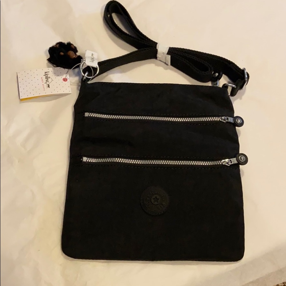 kipling black cross body purse
